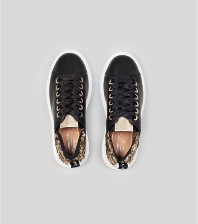 Alexander Smith Zwart Goud Wembley Vrouw Sneakers Black Dames