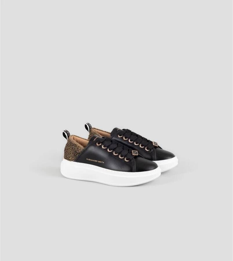 Alexander Smith Zwart Zand Sportieve Elegantie Sneakers Black Dames