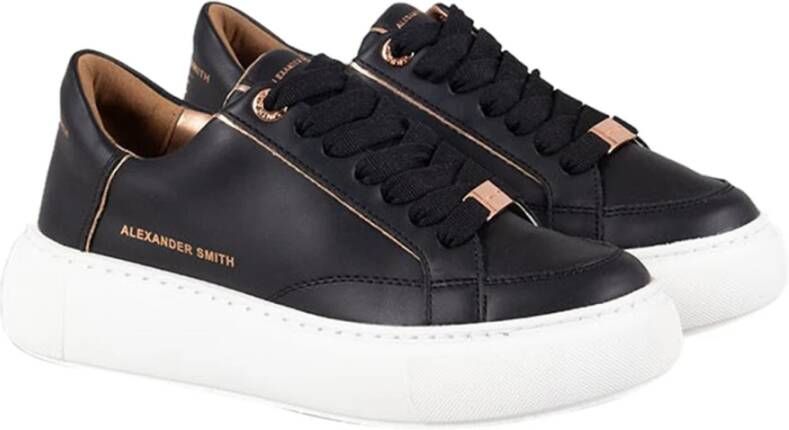 Alexander Smith Zwarte Greenwich Dames Sneakers Black Dames