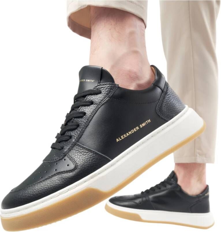 Alexander Smith Zwarte Harrow Man Sneakers Black Heren