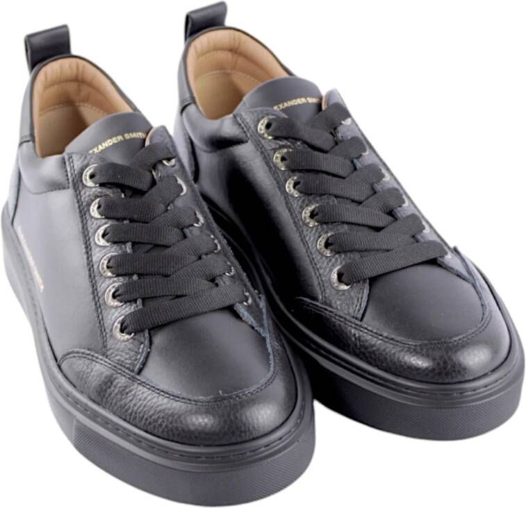 Alexander Smith Zwarte Klassieke Sneakers Black Heren