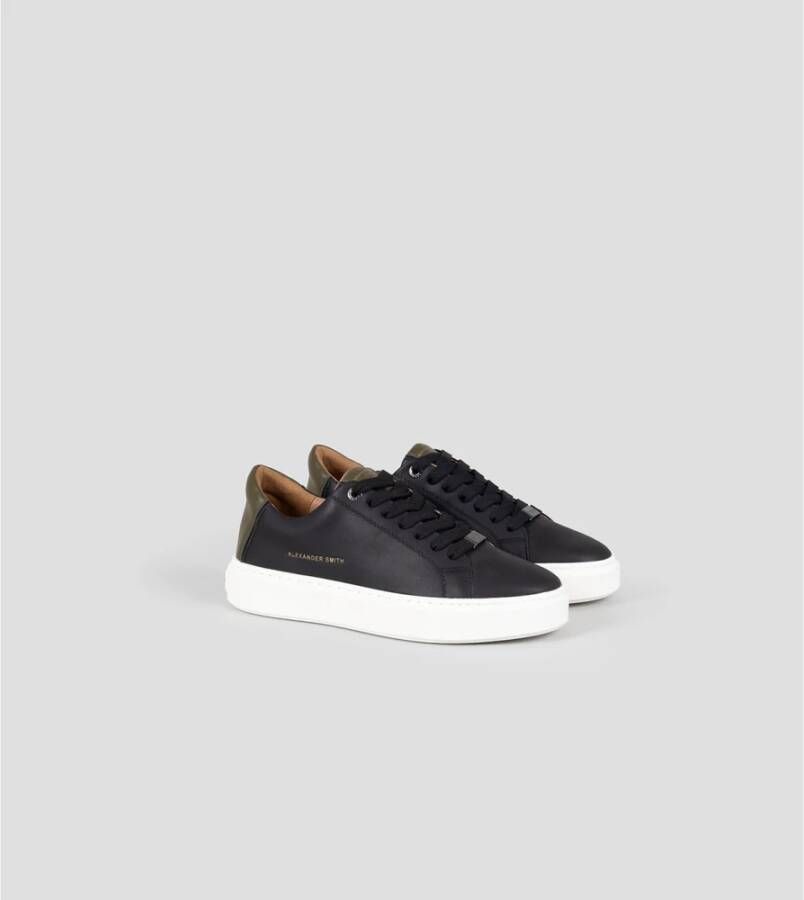 Alexander Smith Zwarte Militaire Stijl Sneakers Black Heren