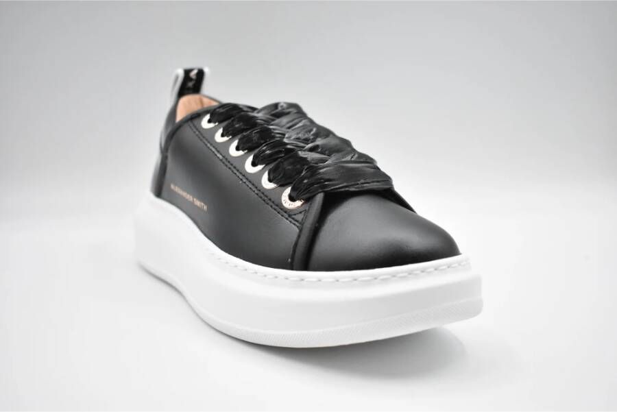 Alexander Smith Zwarte Veterschoenen voor Dames Aw23 Zwart Dames