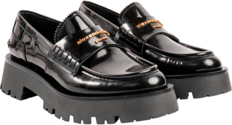 alexander wang Amandel Teen Leren Loafers Black Dames