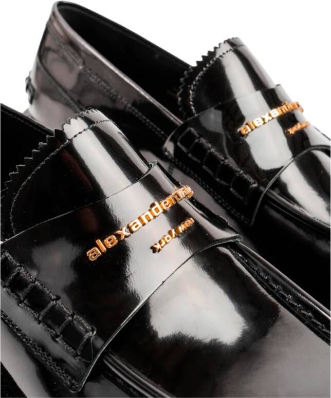 alexander wang Amandel Teen Leren Loafers Black Dames