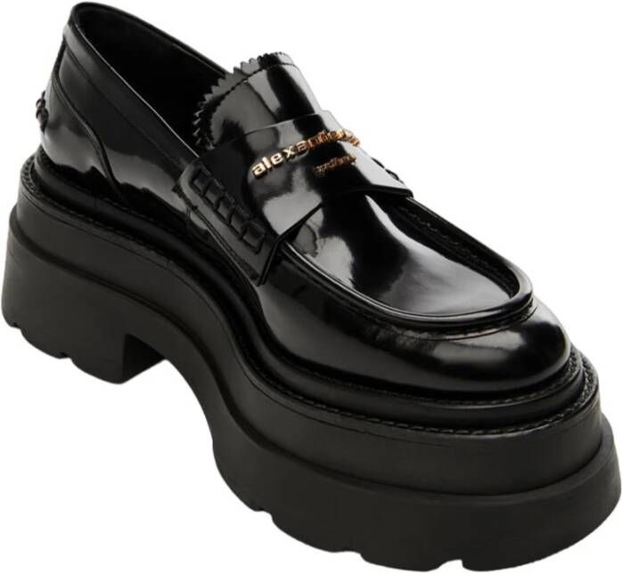 alexander wang Elegante Glossy Loafers Black Dames