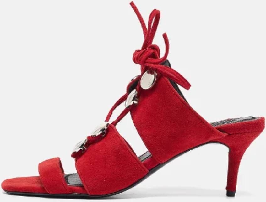 Alexander Wang Pre-owned Suede sandals Red Dames