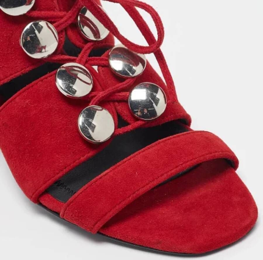 Alexander Wang Pre-owned Suede sandals Red Dames