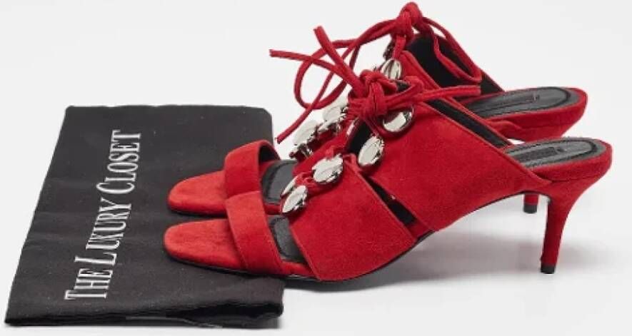 Alexander Wang Pre-owned Suede sandals Red Dames