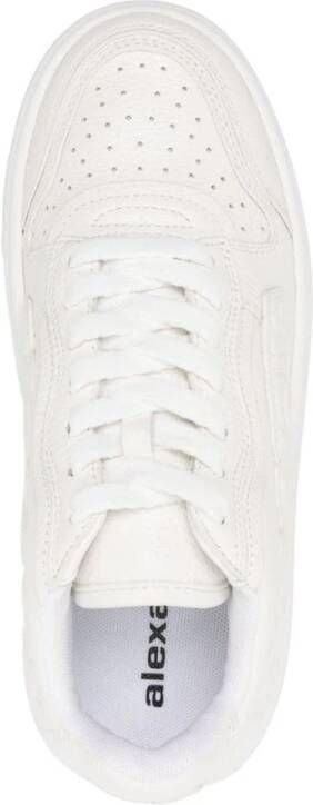 alexander wang Witte Leren Sneaker met Geperforeerde Neus White Heren