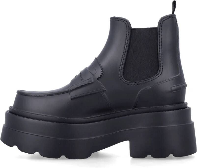 alexander wang Zwarte Gesloten Enkellaars Platform Regenlaarzen Black Dames