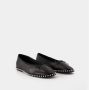 Alexander wang Zwarte leren ballerina met ballchain detail Black Dames - Thumbnail 2