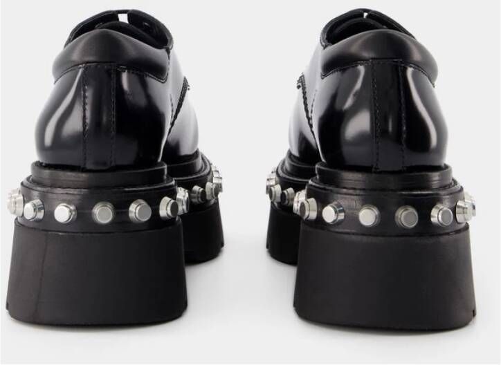 alexander wang Zwarte leren Derby-schoenen Black Dames