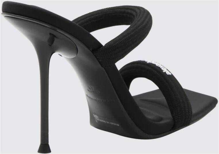 alexander wang Zwarte Nylon Julie Stiletto Sandalen Black Dames