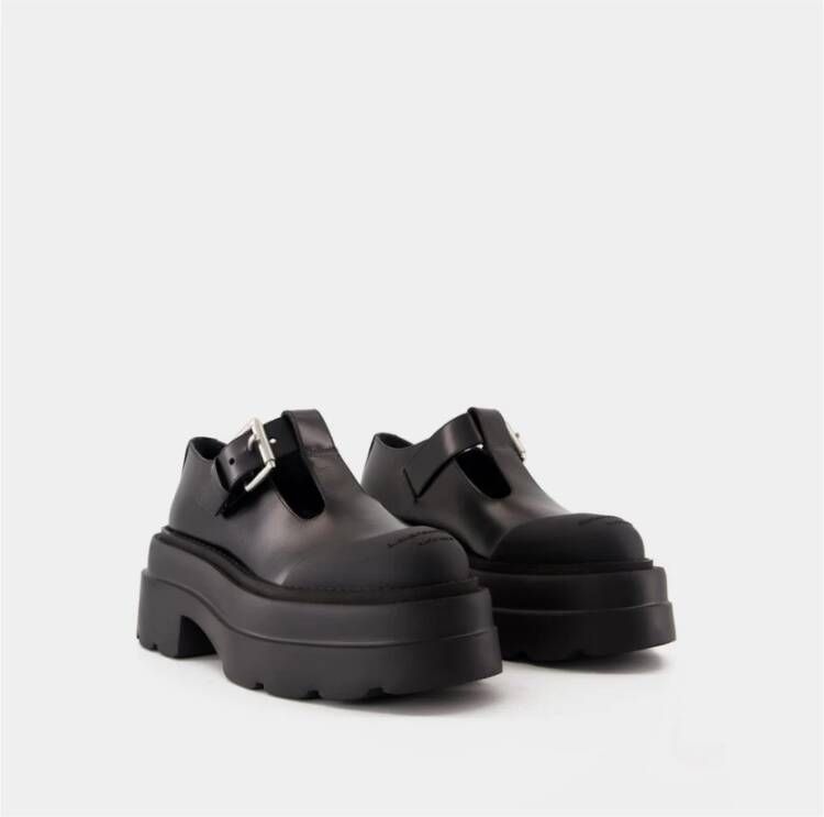 alexander wang Zwarte Platform Mary Jane Loafers Black Dames