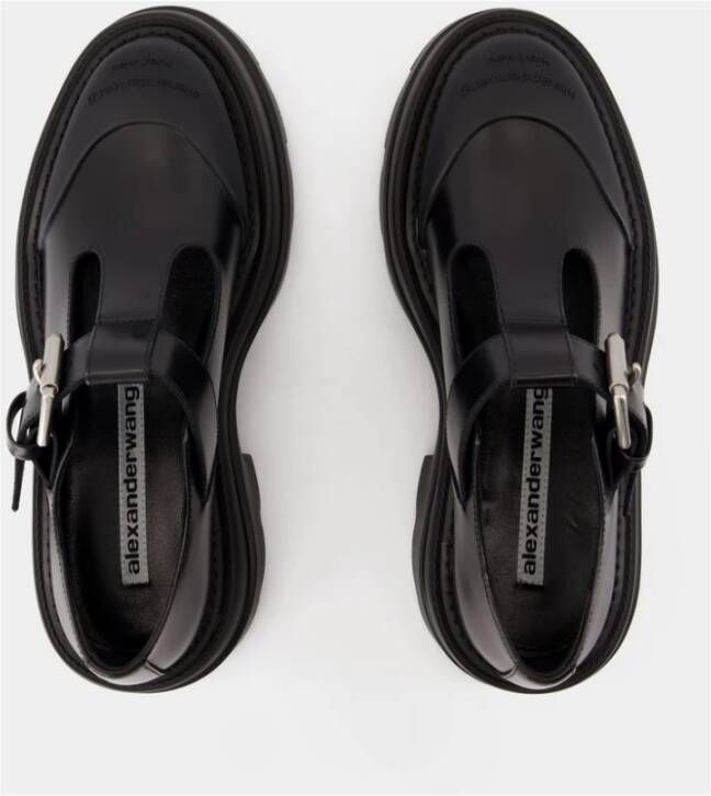 alexander wang Zwarte Platform Mary Jane Loafers Black Dames