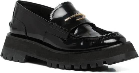 alexander wang Zwarte platte schoenen Elegant stijl Black Dames