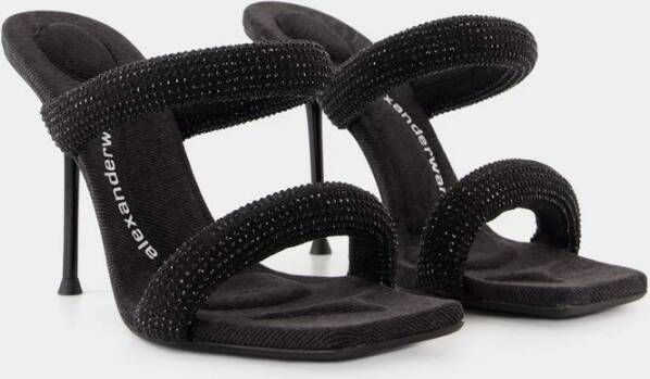 alexander wang Zwarte Tubulaire Sandaal Synthetisch Black Dames