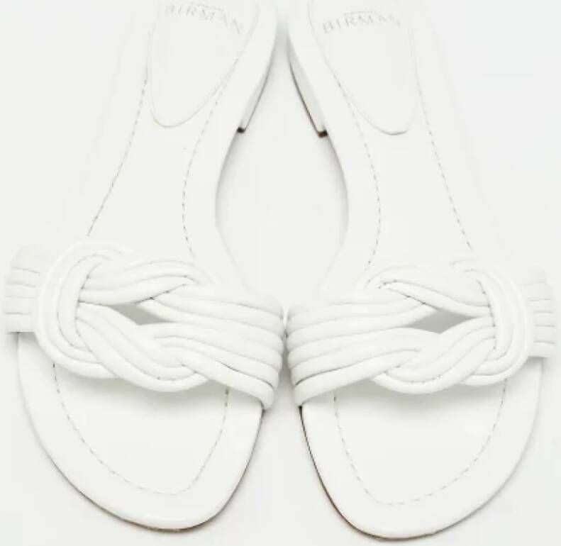 Alexandre Birman Pre-owned Leather flats White Dames