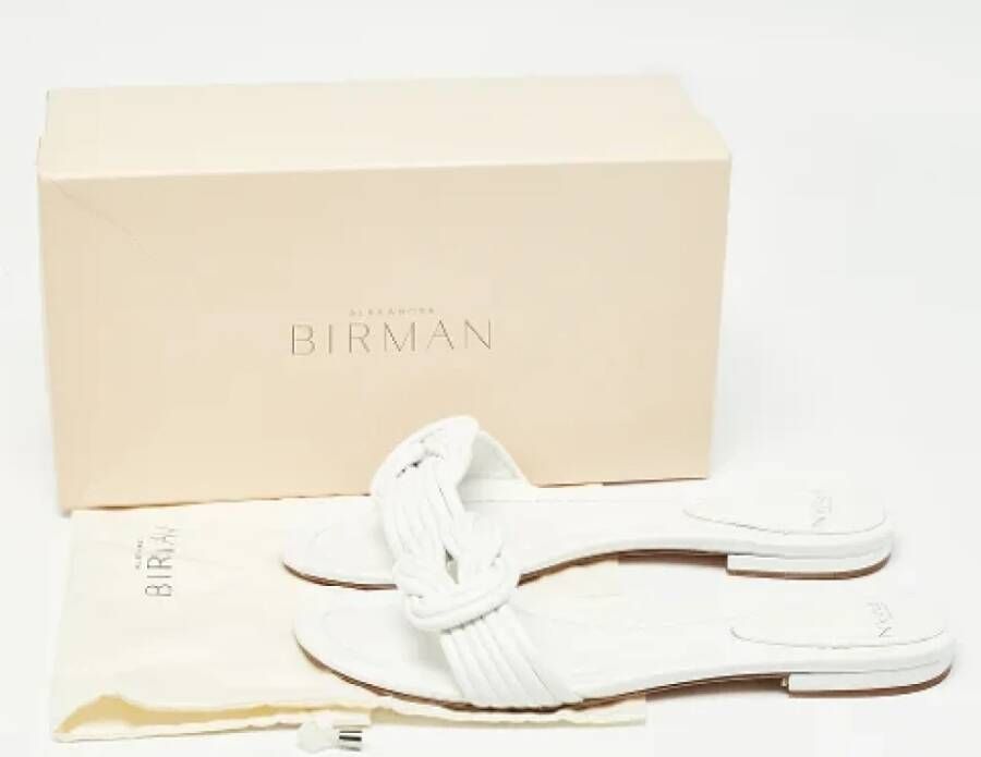 Alexandre Birman Pre-owned Leather flats White Dames