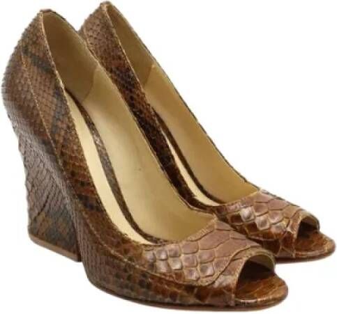 Alexandre Birman Pre-owned Leather heels Brown Dames