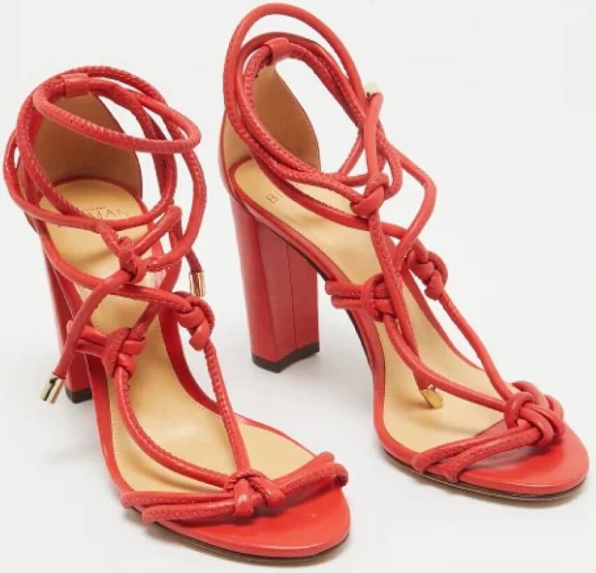 Alexandre Birman Pre-owned Leather sandals Orange Dames