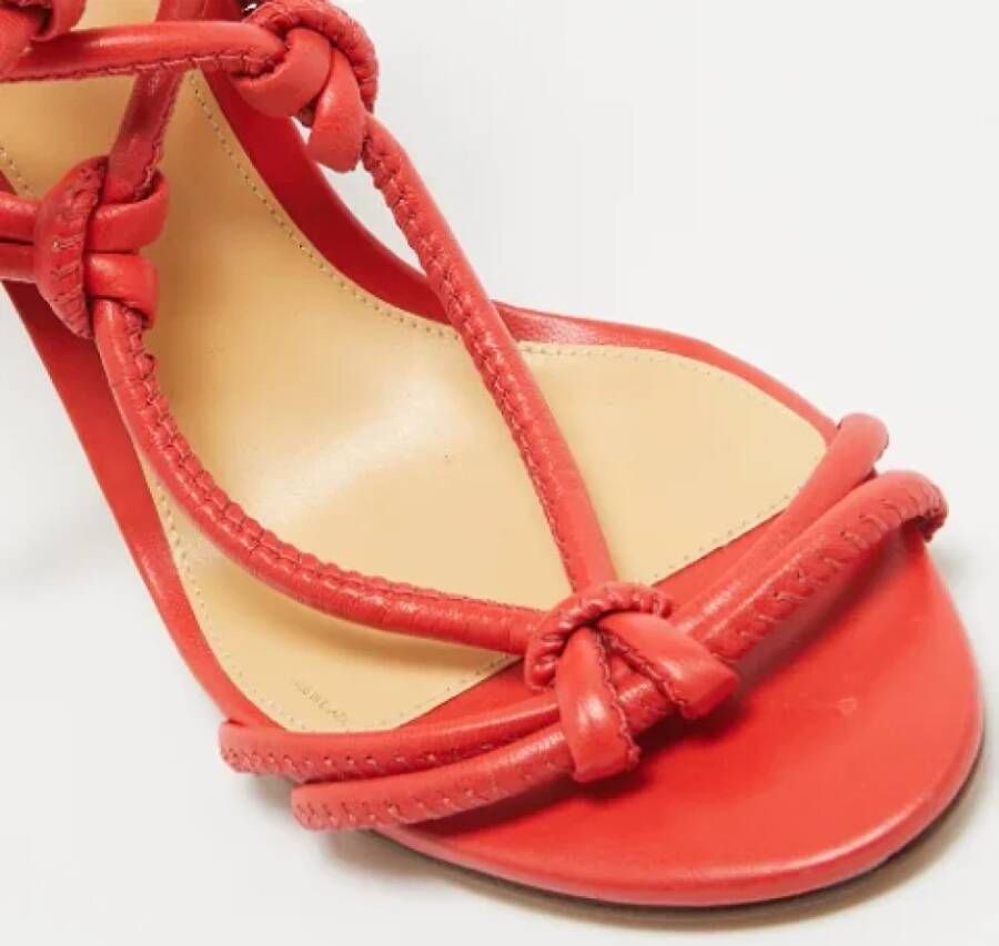 Alexandre Birman Pre-owned Leather sandals Orange Dames