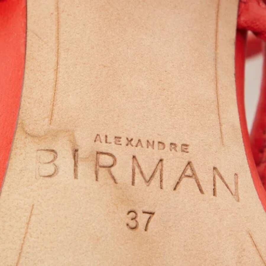 Alexandre Birman Pre-owned Leather sandals Orange Dames