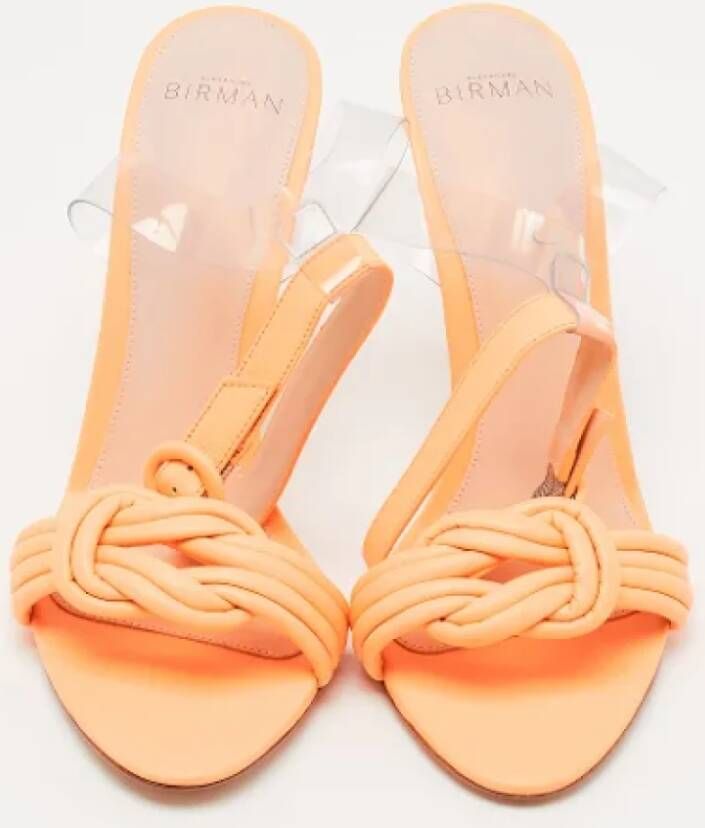 Alexandre Birman Pre-owned Leather sandals Orange Dames