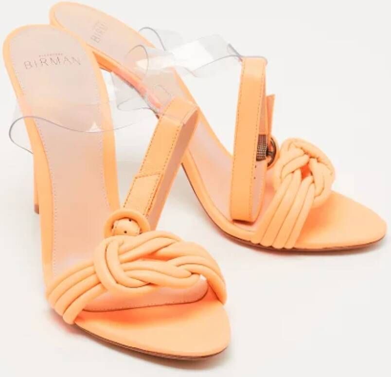 Alexandre Birman Pre-owned Leather sandals Orange Dames