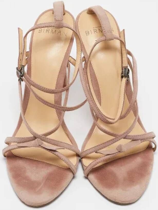 Alexandre Birman Pre-owned Suede sandals Pink Dames