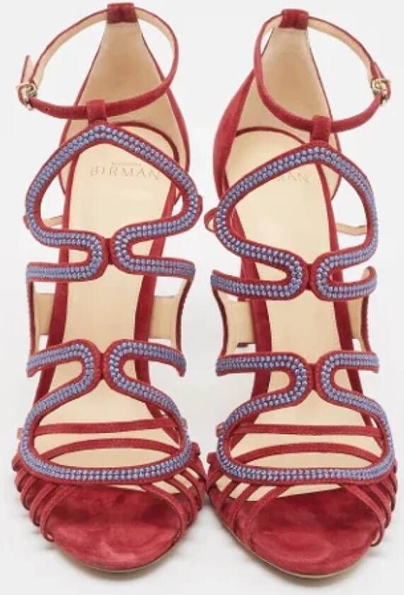 Alexandre Birman Pre-owned Suede sandals Red Dames