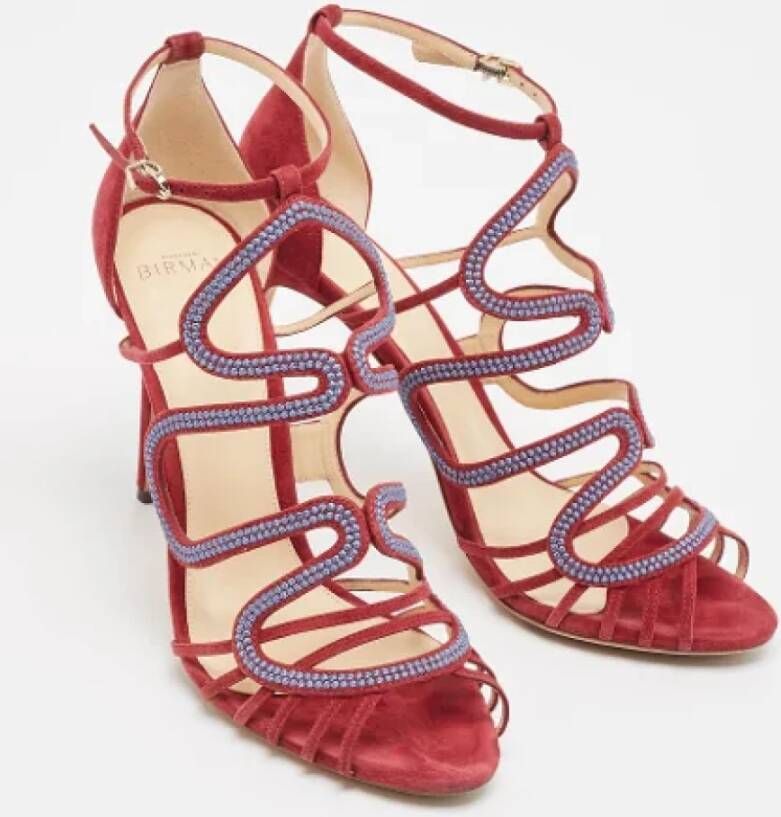 Alexandre Birman Pre-owned Suede sandals Red Dames