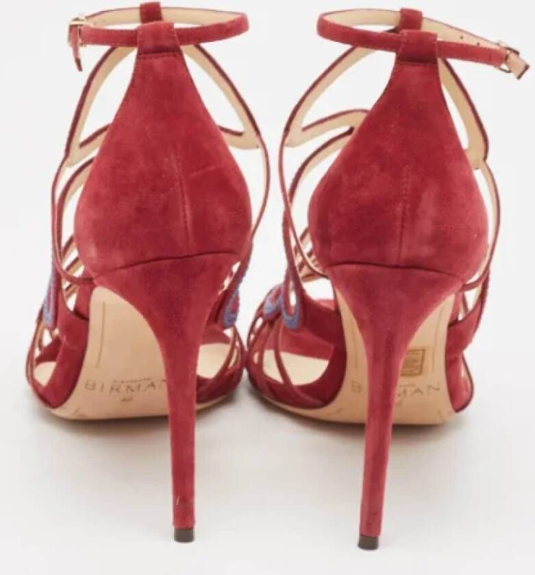 Alexandre Birman Pre-owned Suede sandals Red Dames