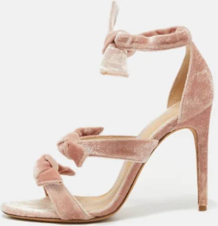 Alexandre Birman Pre-owned Velvet sandals Pink Dames