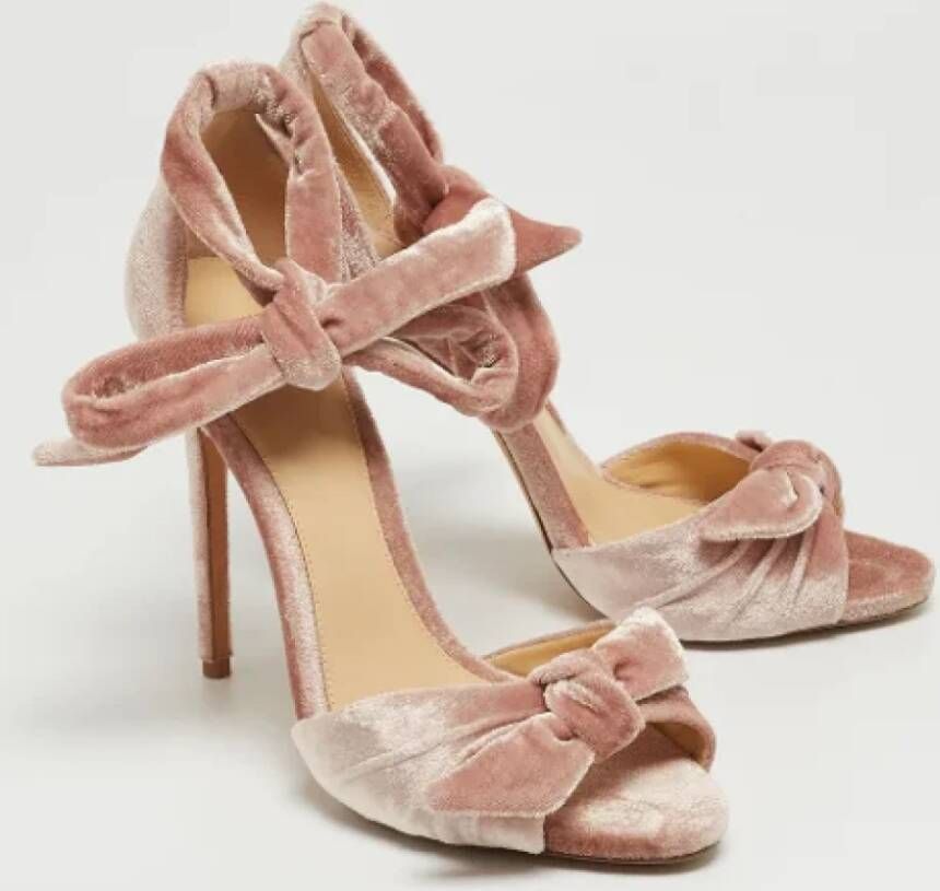 Alexandre Birman Pre-owned Velvet sandals Pink Dames