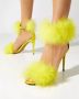 Alexandre Vauthier Gele Veren Hoge Hak Sandalen Yellow Dames - Thumbnail 2