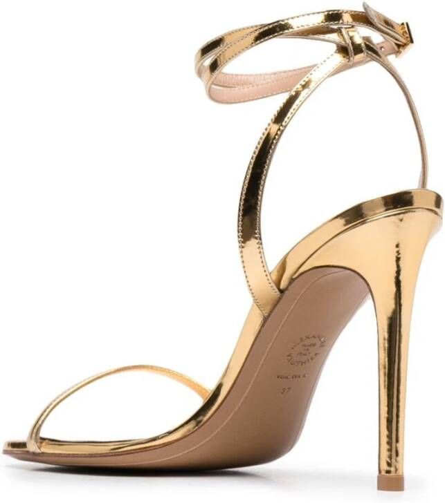 Alexandre Vauthier Gouden enkelband hoge hak sandalen Yellow Dames