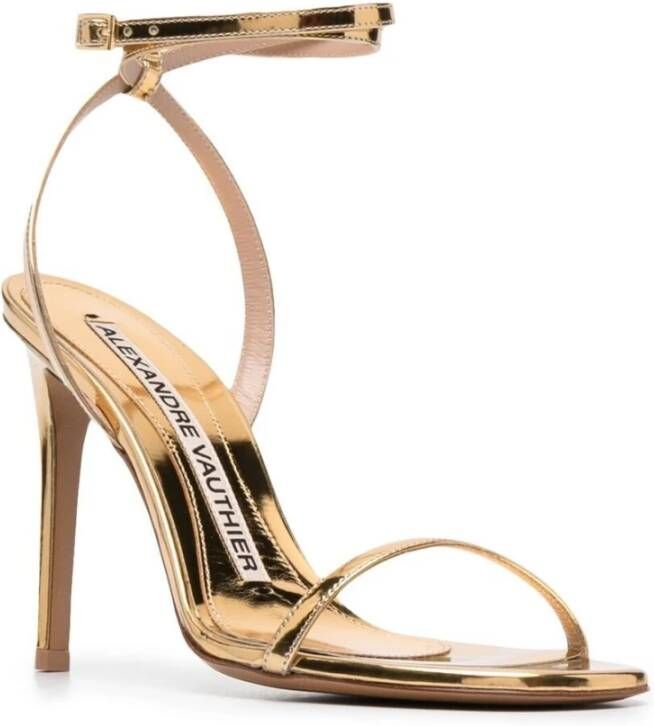 Alexandre Vauthier Gouden enkelband hoge hak sandalen Yellow Dames