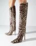 Alexandre Vauthier Luipaardprint Leren Laarzen Brown Dames - Thumbnail 2