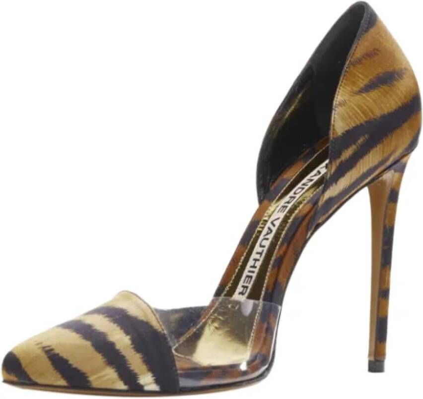 Alexandre Vauthier Pre-owned Fabric heels Brown Dames