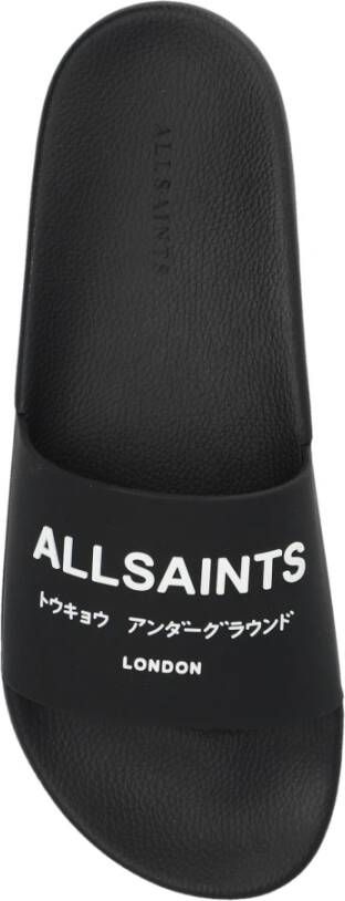 AllSaints Ondergrondse rubberen glijbanen Black Heren