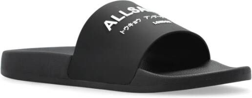 AllSaints Rubber slides 'Underground' Black Heren