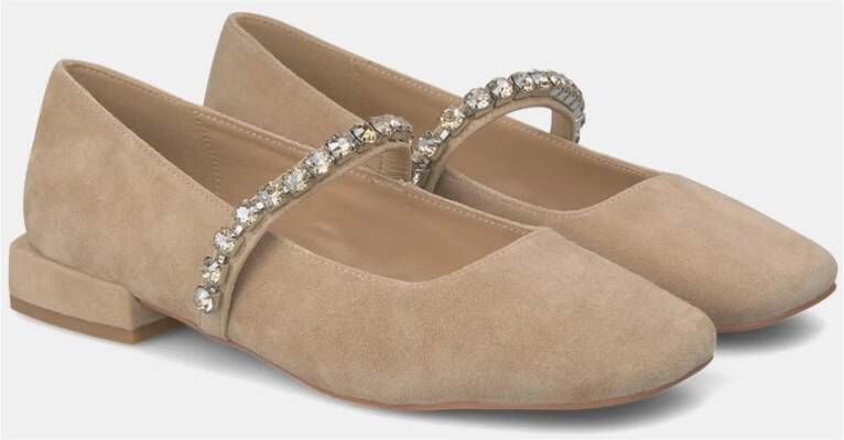 Alma en Pena Ballerina met Strass Band Beige Dames