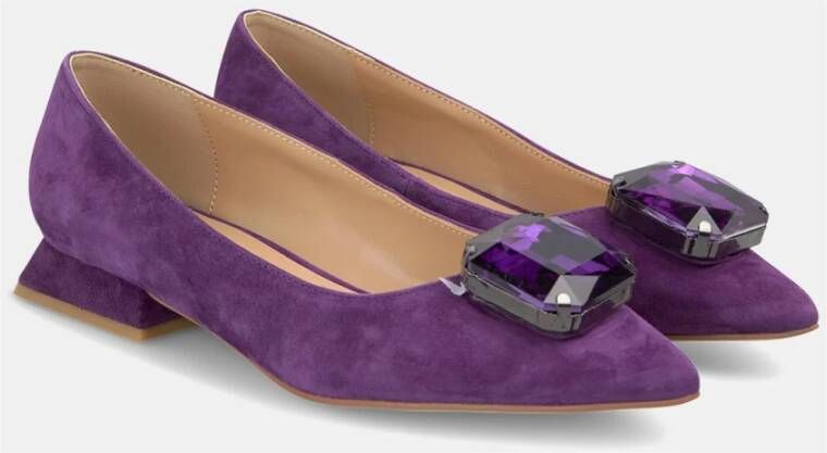 Alma en Pena Ballerina platte schoen met detail Purple Dames