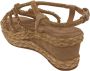 Alma en Pena Beige Casual Dames Sandalen Hennepzool Beige Dames - Thumbnail 3