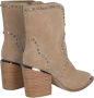 Alma en Pena Beige Suède Cowboylaars met 8 cm Rubberen Zool Beige Dames - Thumbnail 2