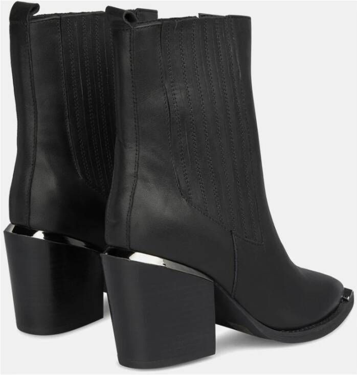 Alma en Pena Block Heel Enkellaars Black Dames