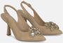 Alma en Pena Bloem Hak Schoen Beige Dames - Thumbnail 2