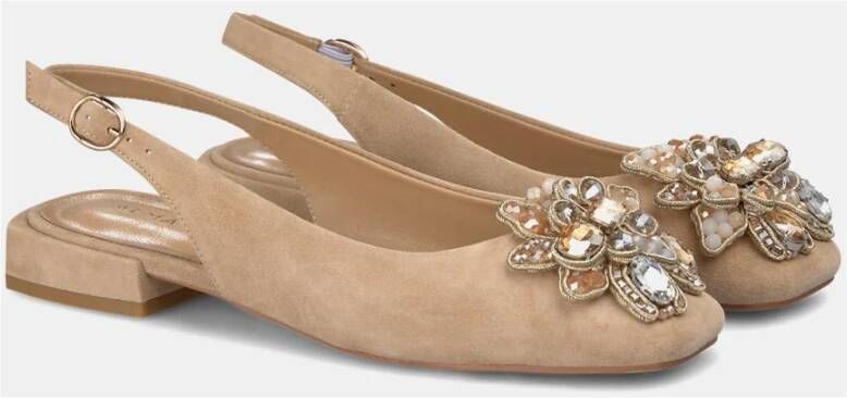 Alma en Pena Bloem Plat Schoen Beige Dames